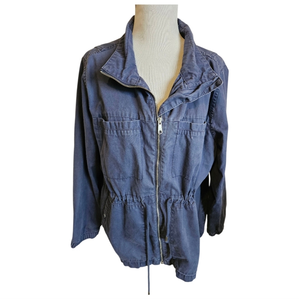 Old Navy Blue Cargo Jacket Women's Size XXL.